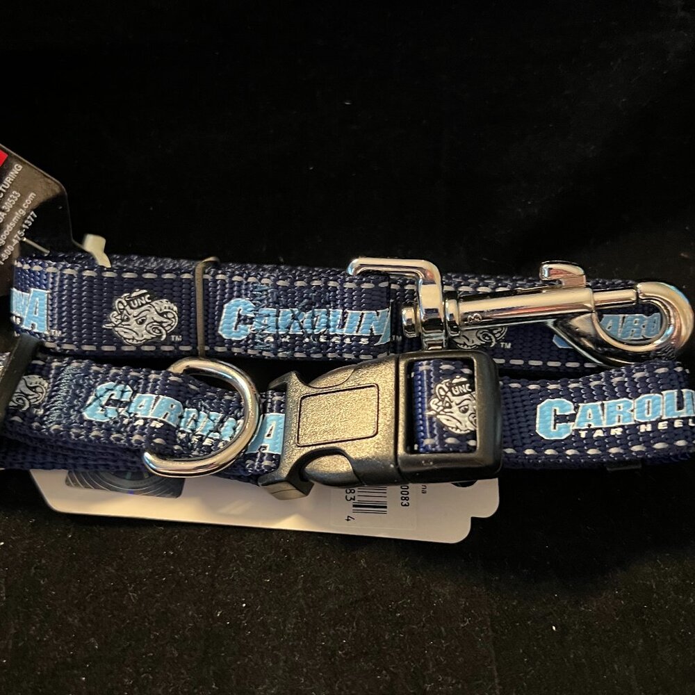 Pup Rally North Carolina Tar Heels Reflective Leash & Collar NWT